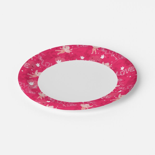 Assiettes En Carton Saint-Valentin Motif avec humour (Angle)