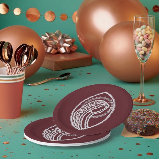 Assiettes En Carton Sainte Vierge Marie, dentelle (Multi)