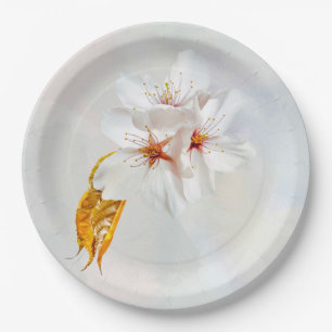 Assiettes En Carton Sakura - Fleur de cerisier japonaise