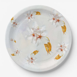 Assiettes En Carton Sakura - Fleur de cerisier japonaise
