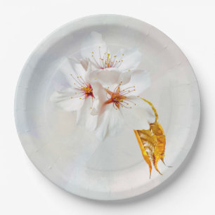 Assiettes En Carton Sakura - Fleur de cerisier japonaise