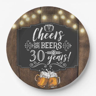 Assiettes En Carton Salades et bières Plaques papier fête d'anniversai