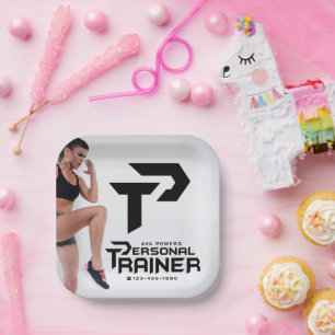 Assiettes En Carton Salle De Fitness De L'Entraîneur Personnel Personn