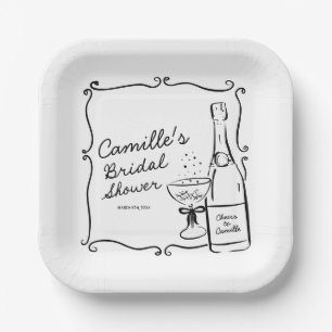 Assiettes En Carton Salue Brunch et Fête des mariées Bubbly