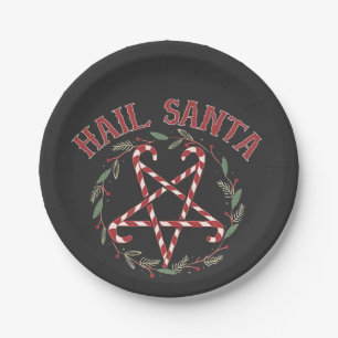 Assiettes En Carton Salut Satan Noël Krampus Xmas Devil Candy