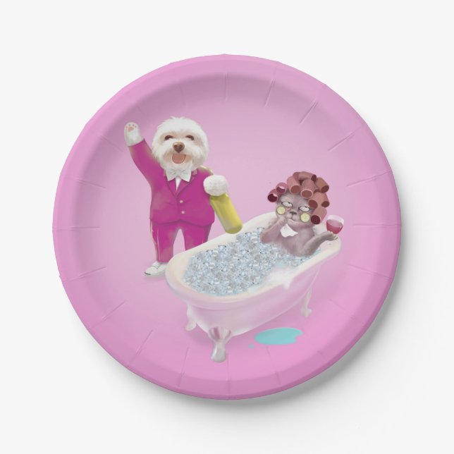 Assiettes En Carton Salutations de détente (Devant)