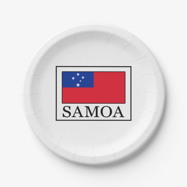 Assiettes En Carton Samoa (Devant)