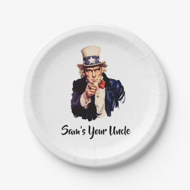 Assiettes En Carton Sam's Your Oncle (Devant)