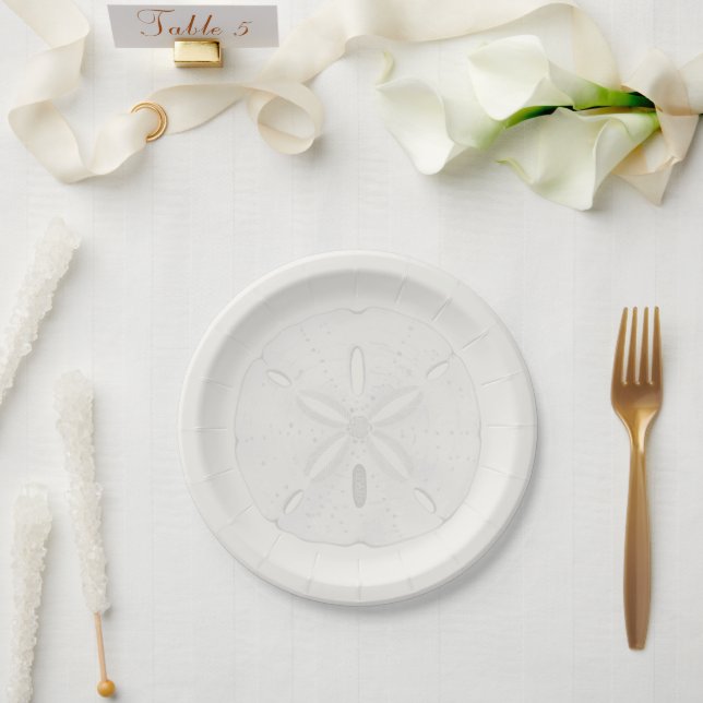 Assiettes En Carton Sand Dollar Beach Wedding Cake Plates (Mariage)