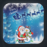 Assiettes En Carton Santa Claus Christmas Eve Reindeer Snowman Papier<br><div class="desc">Santa Claus Christmas Eve Reindeer Plaques en papier Snowman</div>
