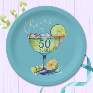Assiettes En Carton Santé pour les 50 Ans Anniversaire Milésime 