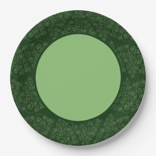 Assiettes En Carton Sapin de Noël CurlyQue Vert Chasseur