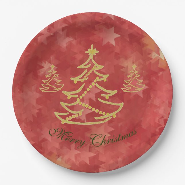 Assiettes En Carton Sapin moderne (Devant)