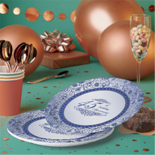 Assiettes En Carton Sapphire 45e anniversaire Mariage Plaque papier
