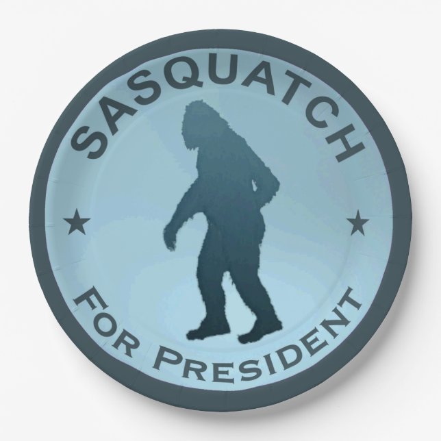 Assiettes En Carton Sasquatch pour président (Devant)