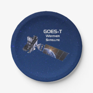 Assiettes En Carton Satellite météorologique GOES-T