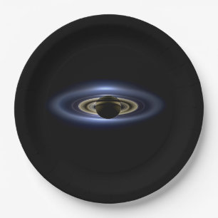 Assiettes En Carton Saturne Éclipse le Soleil de Cassini Orbiter