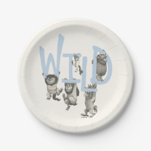 Assiettes En Carton SAUVAGE Wild Things et Max - Bleu