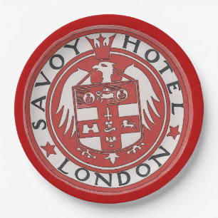 Assiettes En Carton Savoy Hotel London Plaques Papier