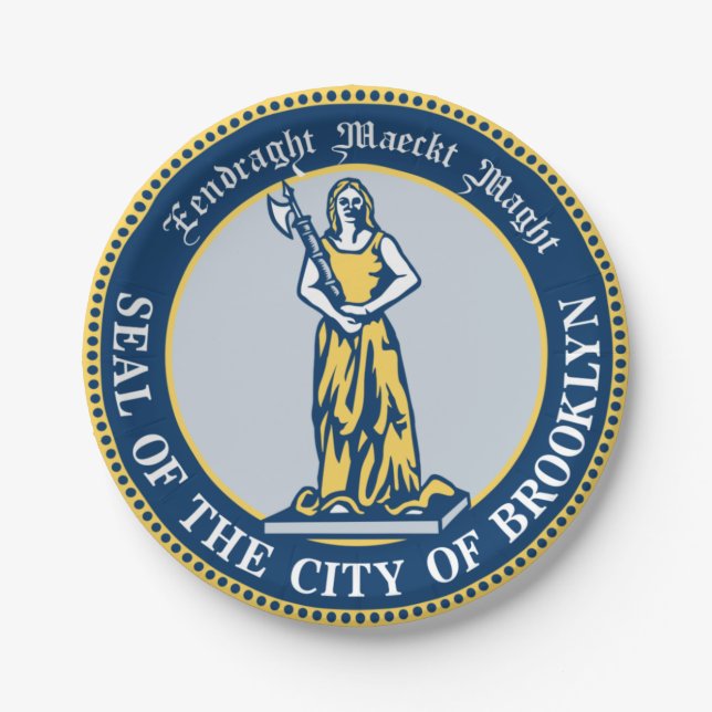 Assiettes En Carton Sceau de Brooklyn (Borough in New York City) (Devant)