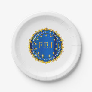 Assiettes En Carton Sceau du FBI