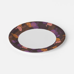 Assiettes En Carton Schéma floral 2 3