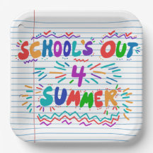 School’s Out Loose Leaf Paper Invitation