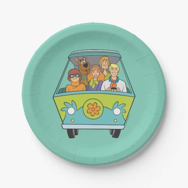 Assiettes En Carton Scooby-Doo & Gang Mystery Machine (Devant)