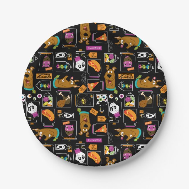 Assiettes En Carton Scooby-Doo | Halloween Scooby-Doo Motif (Devant)