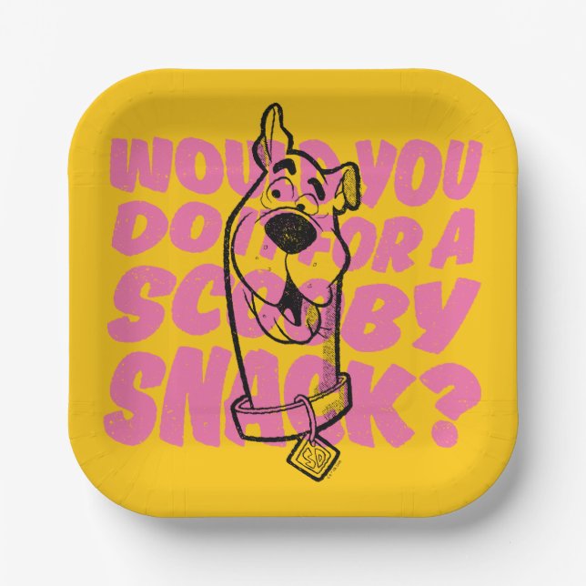 Assiettes En Carton Scooby-Doo |Le Feriez-Vous Pour Un Snack Scooby ? (Recto)