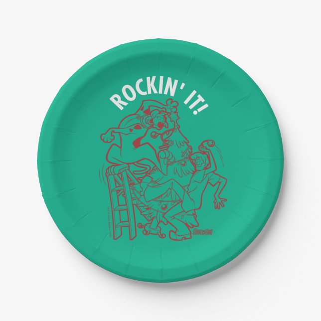 Assiettes En Carton Scooby-Doo & Shaggy Rockin' It 'Round The Tree (Devant)