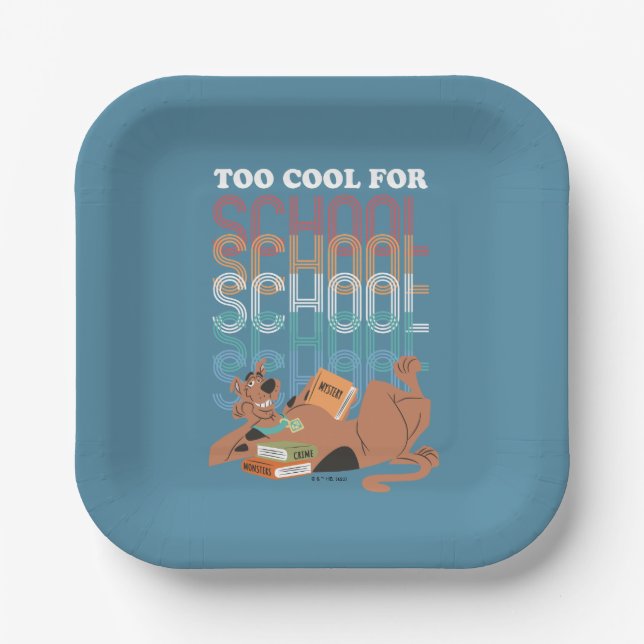 Assiettes En Carton Scooby Doo Trop Cool Pour L'École (Recto)