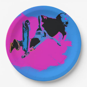 Assiettes En Carton Scooter volant à haute altitude