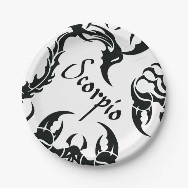 Assiettes En Carton Scorpion (Devant)