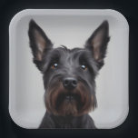 Assiettes En Carton Scottish Terrier<br><div class="desc">Terrier écossais mignon.</div>
