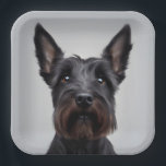 Assiettes En Carton Scottish Terrier<br><div class="desc">Terrier écossais mignon.</div>