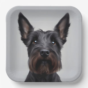 Assiettes En Carton Scottish Terrier