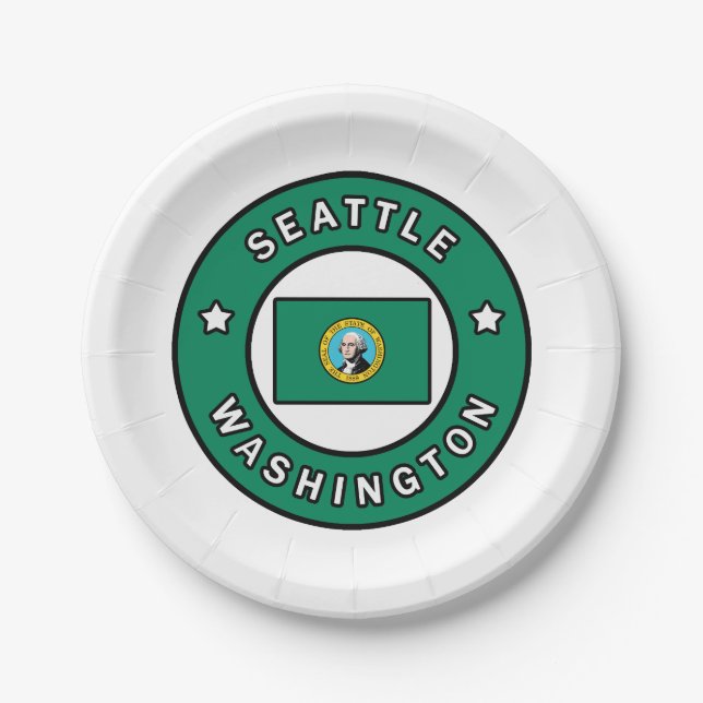 Assiettes En Carton Seattle Washington (Devant)
