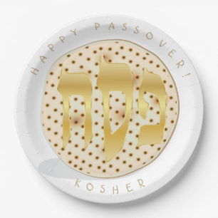 Assiettes En Carton Séder de Pesser Kosher Pesach Matzah