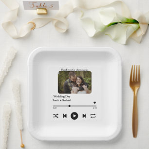 Assiettes En Carton Sélection personnalisée de musique photo pour les