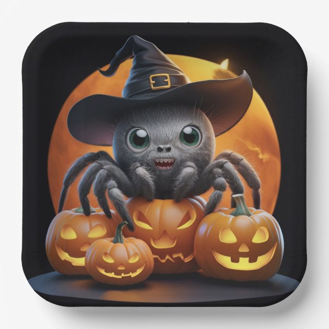 Assiettes en carton  Série 1 Spider (Recto)