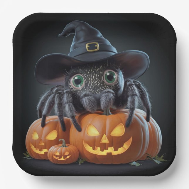 Assiettes en carton  Série 1 Spider 02 (Recto)