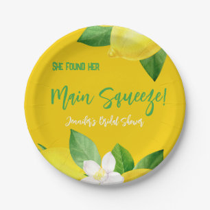 Assiettes En Carton Serre Principale Élégant Citron Jaune Douche 