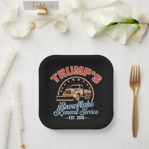 Assiettes En Carton Service de déneigement de Trump Trump 2024