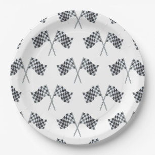 Assiettes En Carton Serviette pour baby shower Drapeau à damier