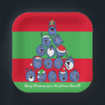 Assiettes En Carton Serviettes de Noël personnalisées "Berry Christmas<br><div class="desc">Plaques en papier de Noël. "Berry Christmas" Personnalisez en supprimant du texte et en le remplaçant par le vôtre. Choisissez votre style de police, votre taille et votre couleur préférés. Cette conception peut être transférée à d'autres plaques et autres produits Zazzle. Les couleurs Arrière - plans peuvent être modifiées. Ajoutez...</div>