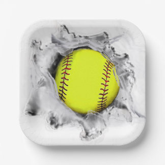 Assiettes En Carton Serviettes pour fête d'équipe de softball