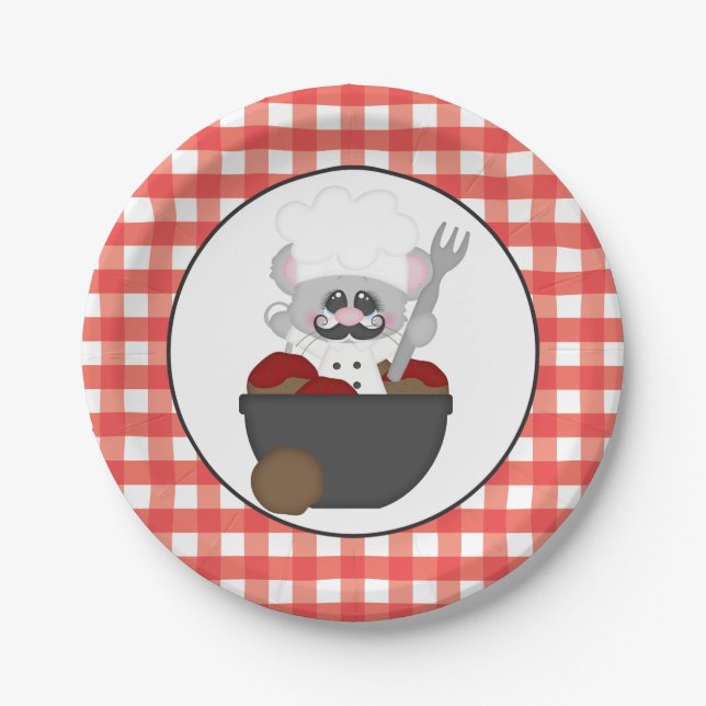 Assiettes En Carton Servir Boules de viande Plat d'amusement de cuisin (Devant)