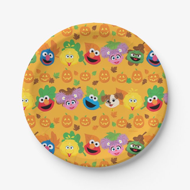 Assiettes En Carton Sesame Street Autumn quitte Motif (Devant)