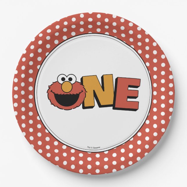 Assiettes En Carton Sesame Street | Elmo - Second Birthday Paper Plate (Devant)